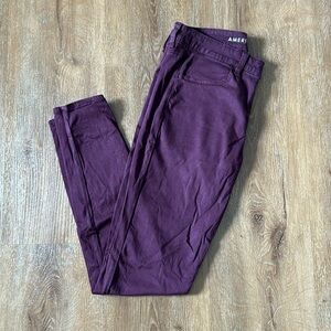 NEW Women’s Burgundy High-Waisted Jegging, American Eagle, Size 12 Long